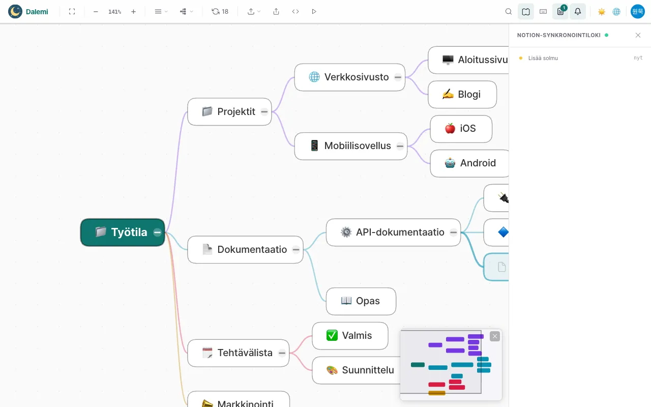 Tallentuvatko muokkaukseni automaattisesti?
