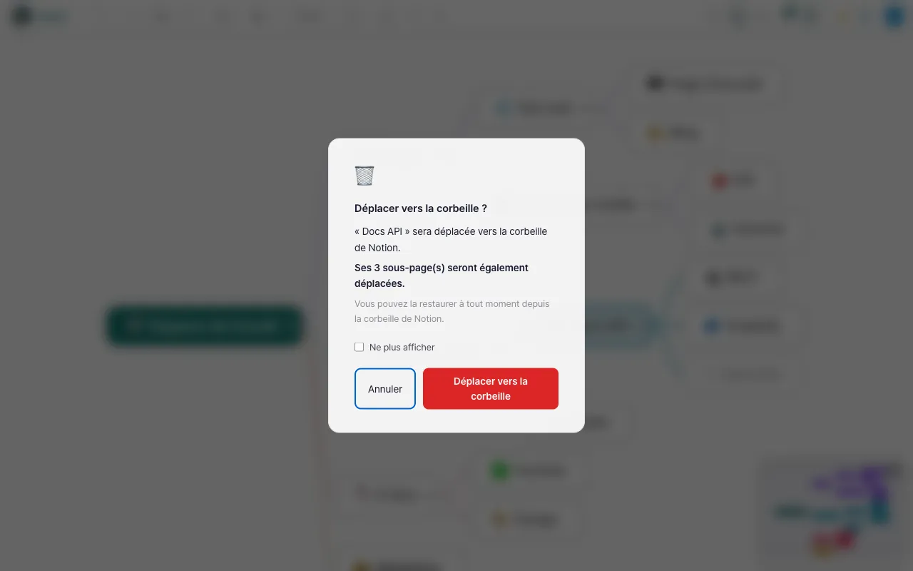 Supprimer une page