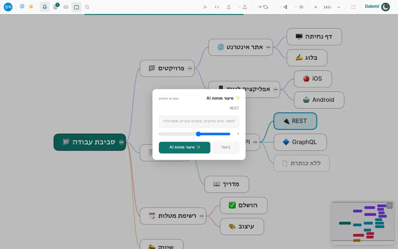 הרחבת רעיונות עם AI