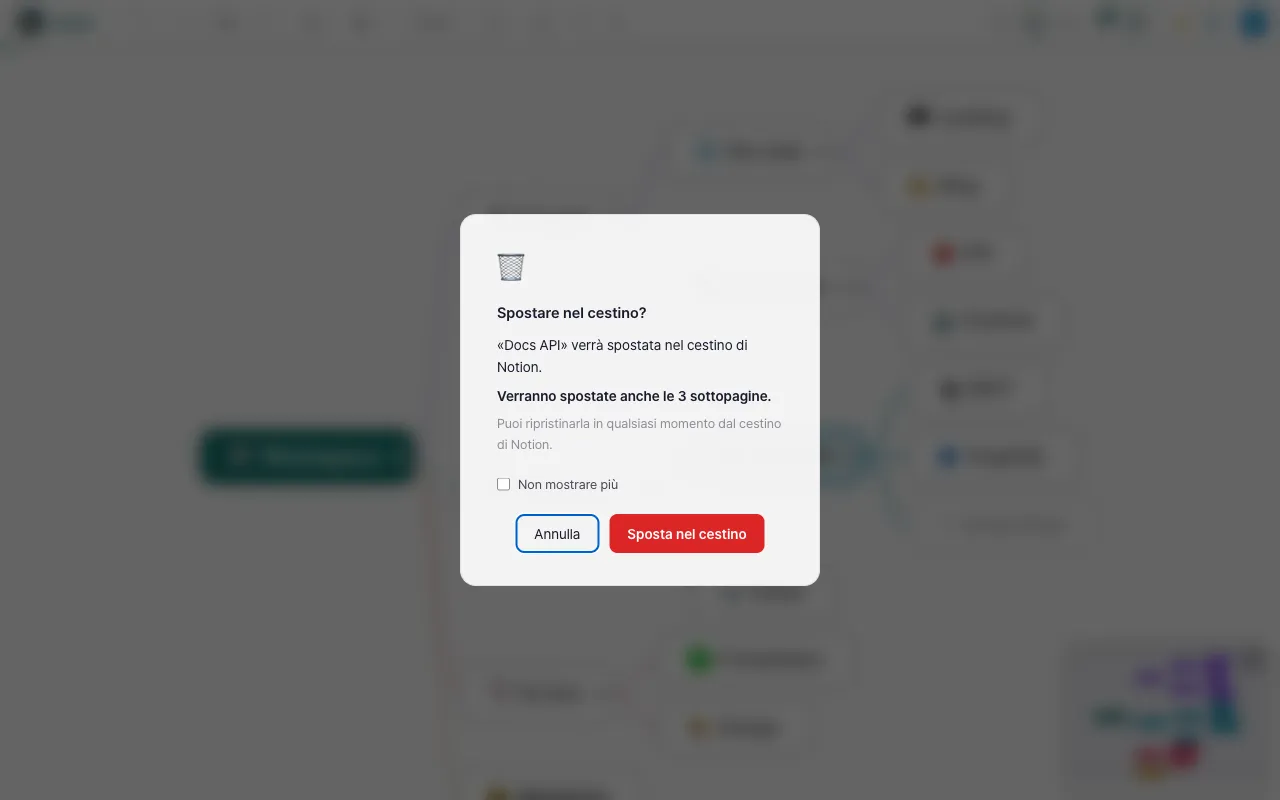 Eliminare una pagina